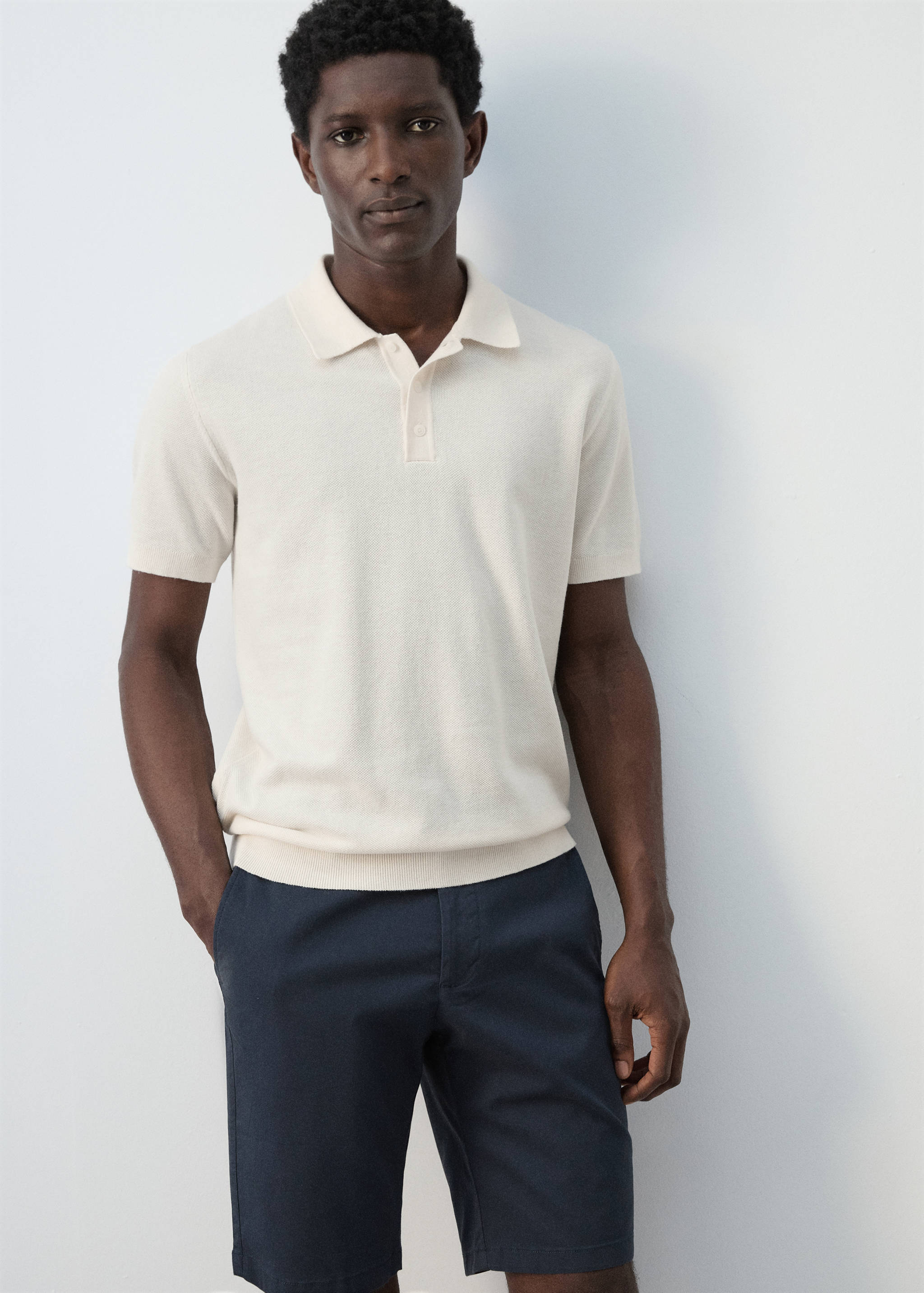 Mango poloshirt andrew in ivory-004