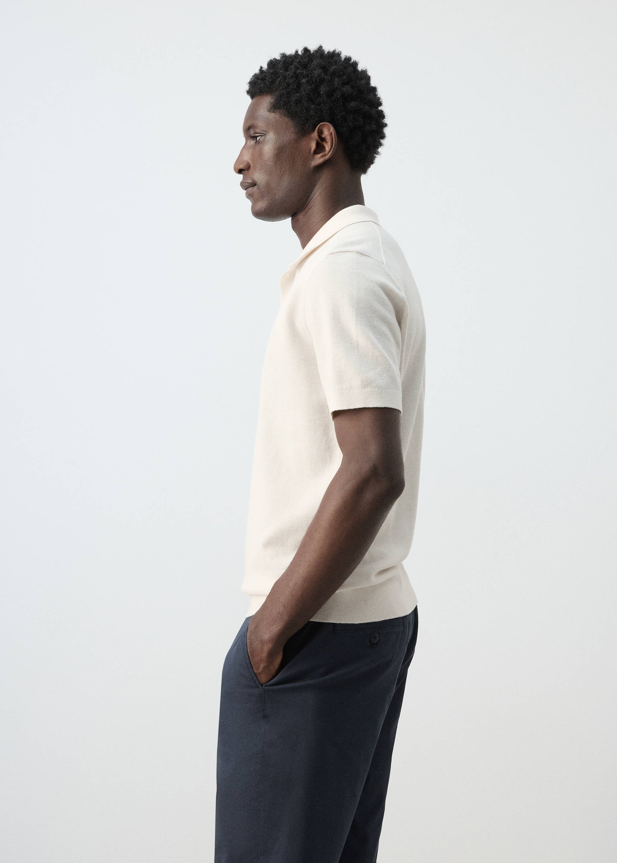 Mango poloshirt andrew in ivory-008
