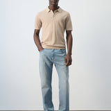 Mango poloshirt andrew in beige-001