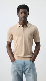 Mango poloshirt andrew in beige-002