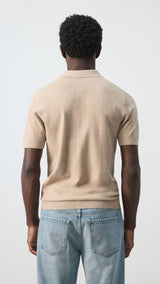 Mango poloshirt andrew in beige-003