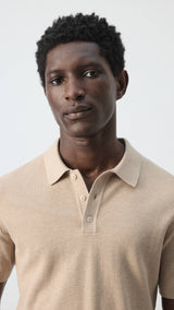 Mango poloshirt andrew in beige-004