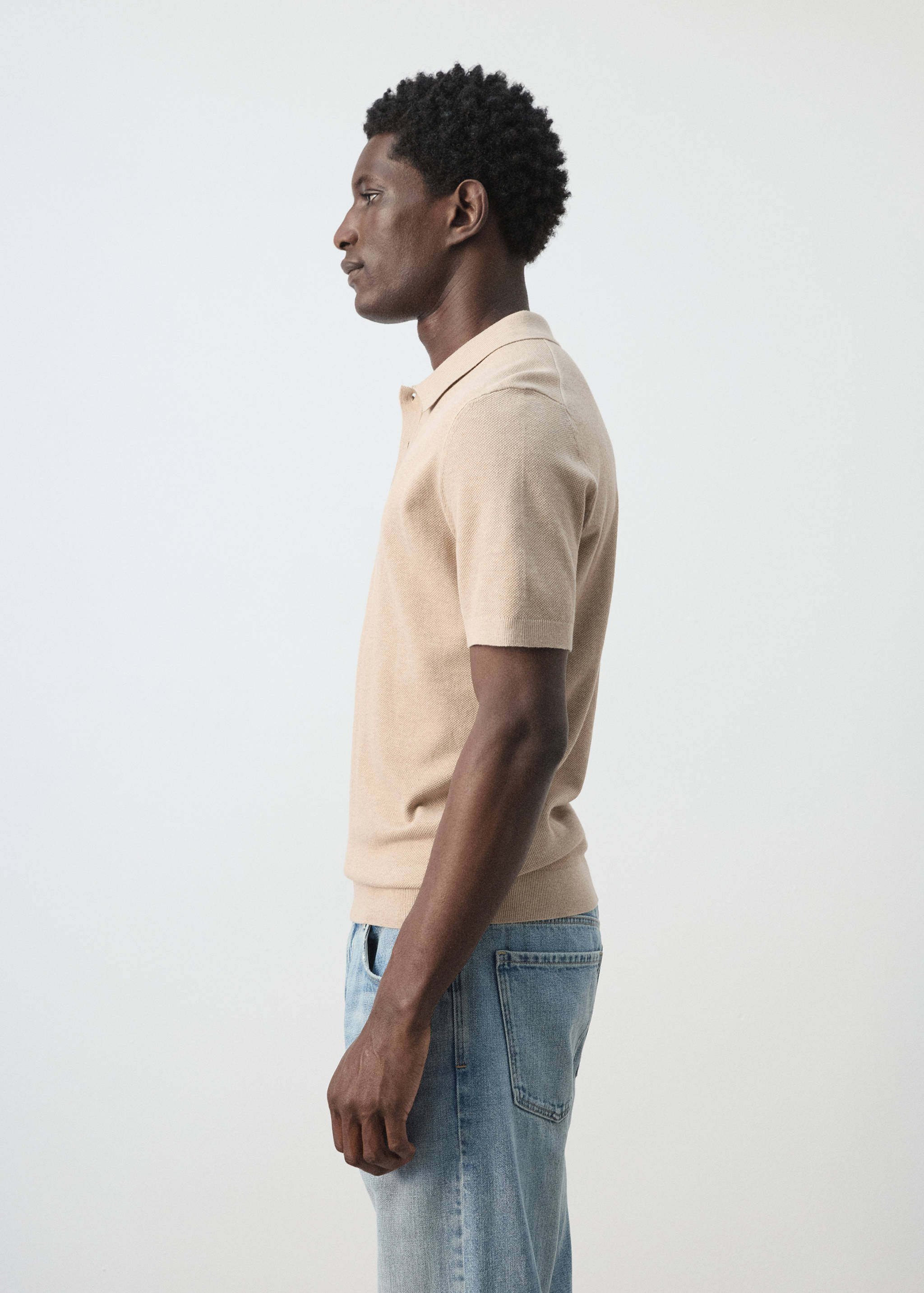 Mango poloshirt andrew in beige-008