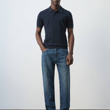 Mango poloshirt andrew in navy-001