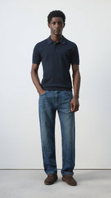 Mango poloshirt andrew in navy-001