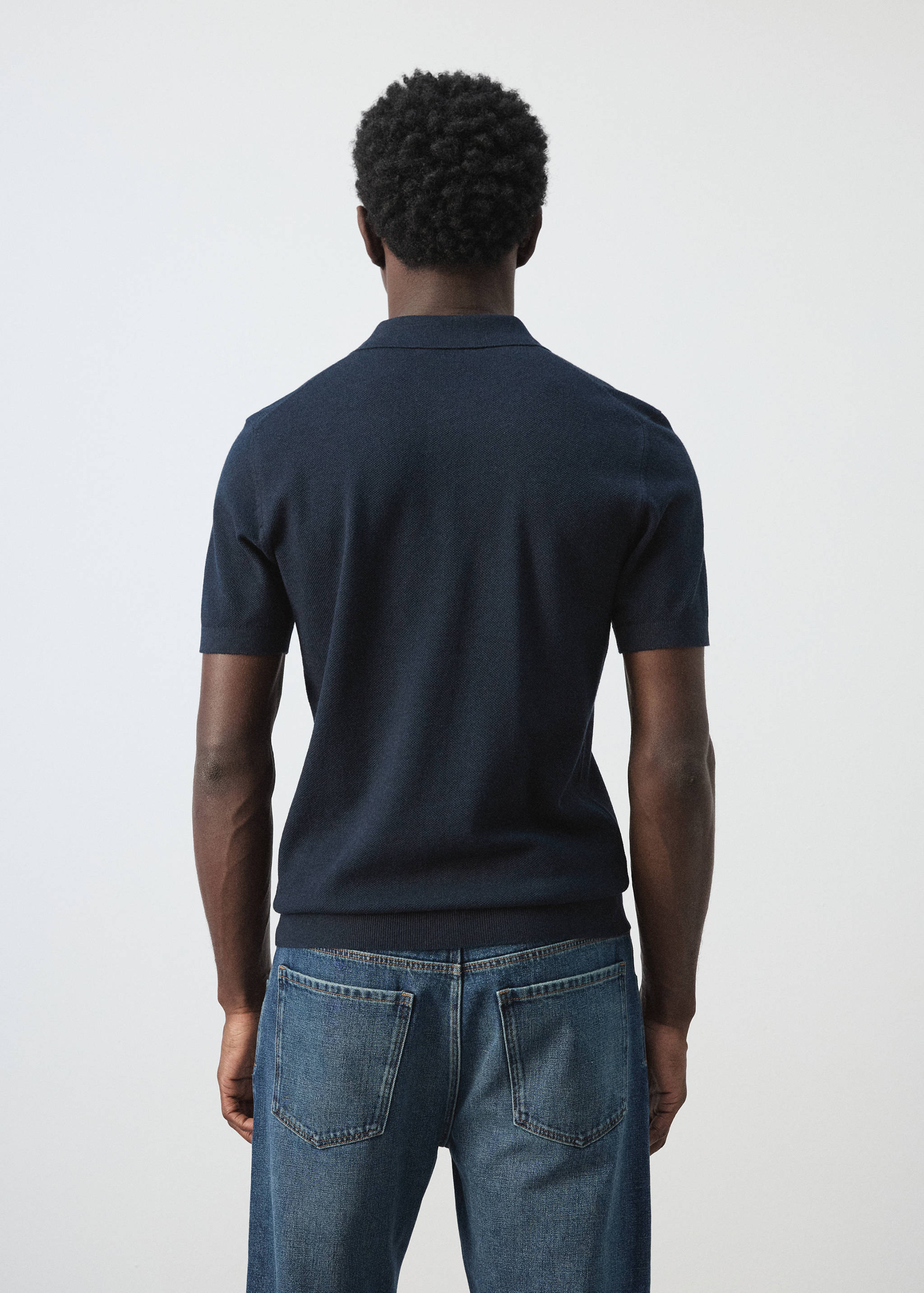 Mango poloshirt andrew in navy-003
