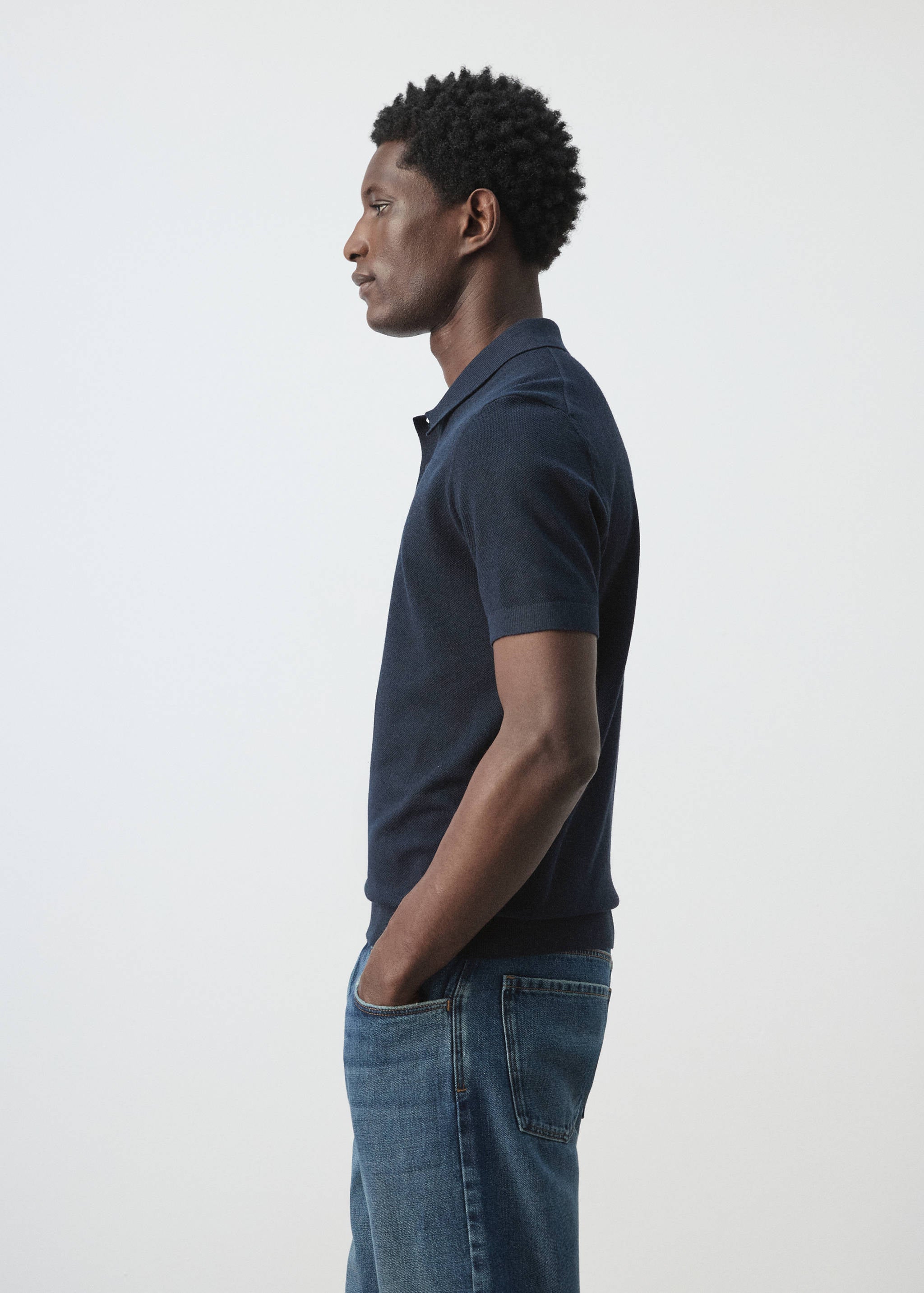 Mango poloshirt andrew in navy-008