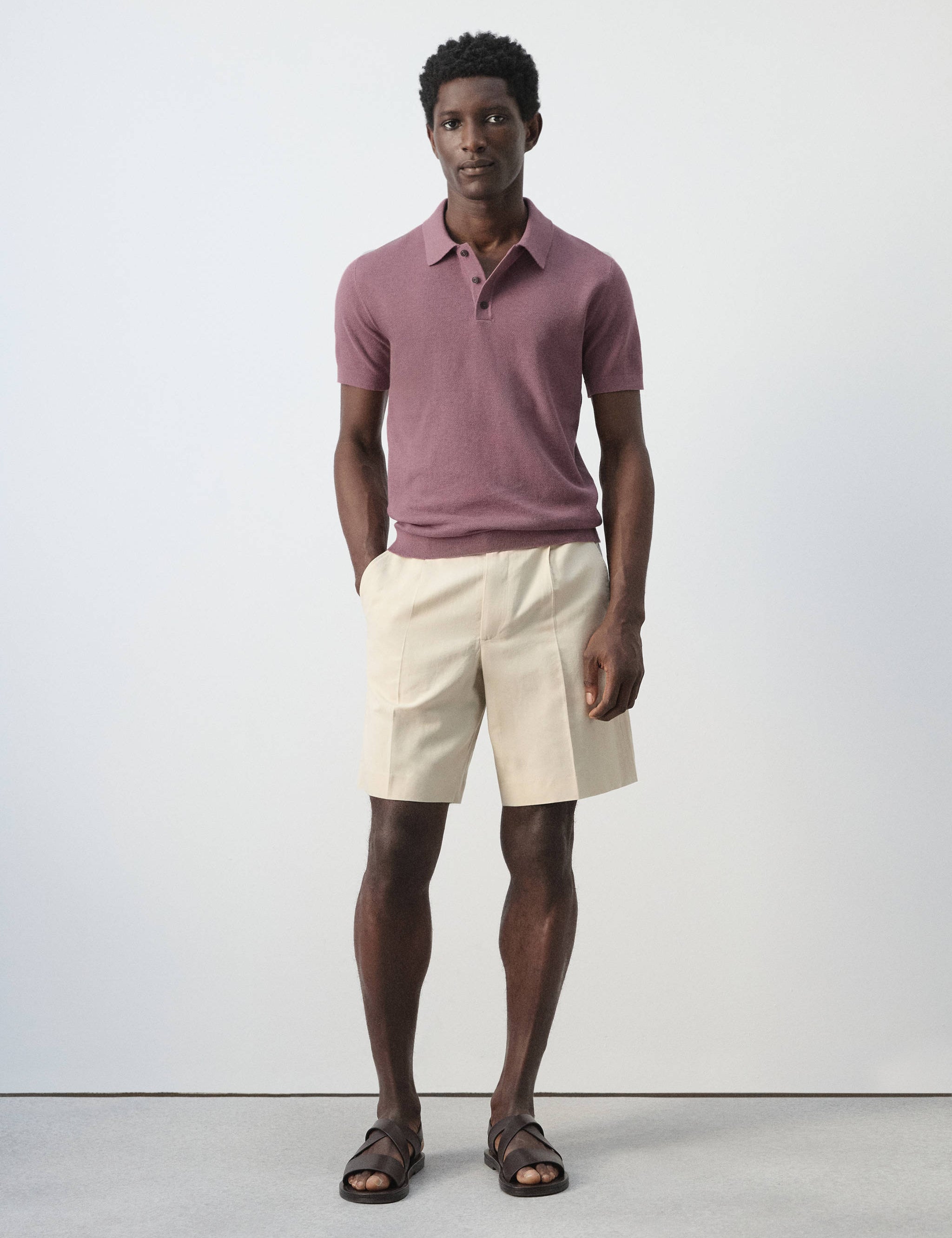 Mango poloshirt andrew in plum-001