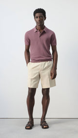 Mango poloshirt andrew in plum-001
