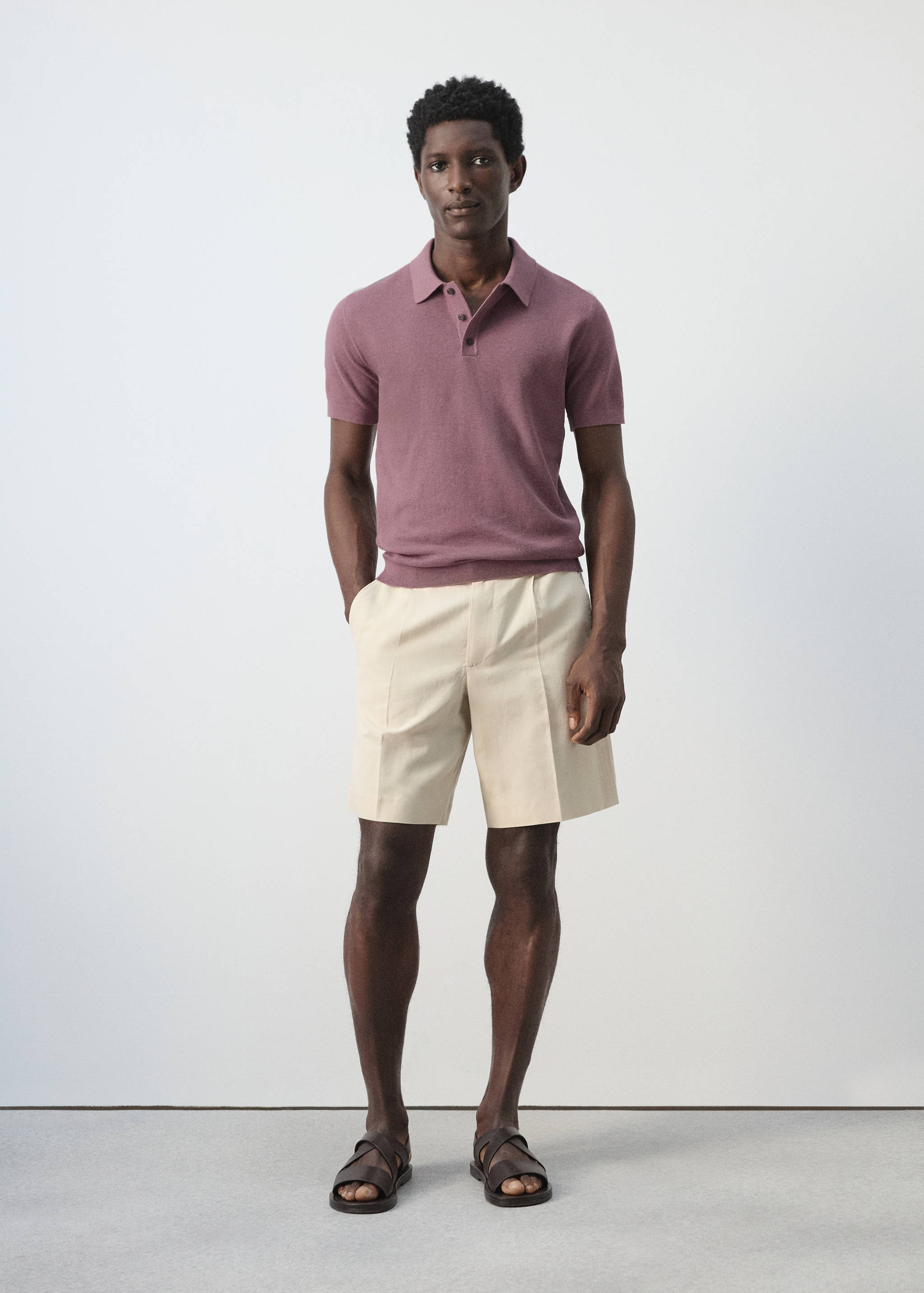 Mango poloshirt andrew in plum-001