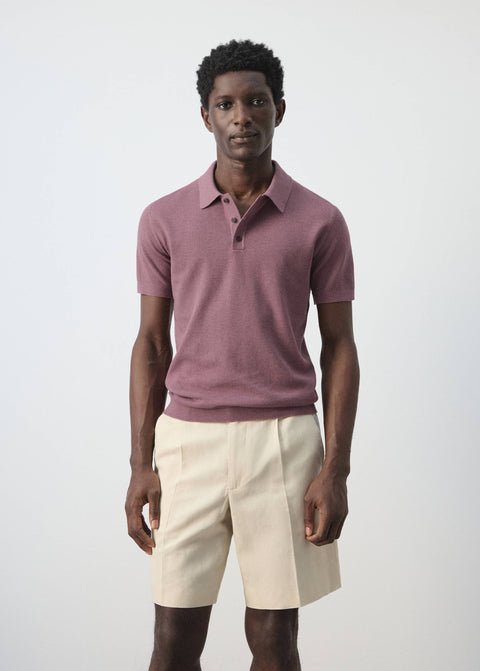 Mango poloshirt andrew in plum