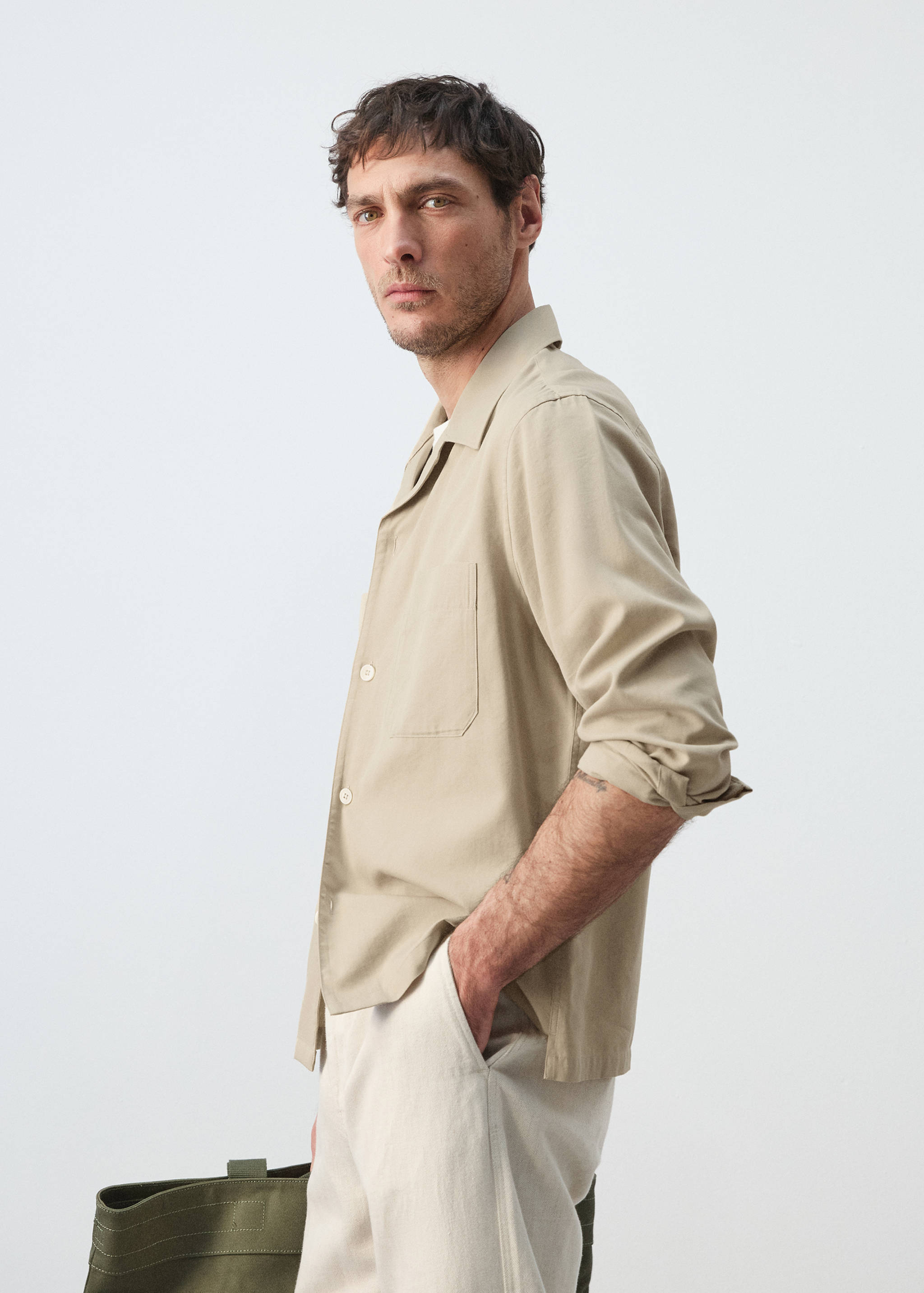 Mango jacket salar in beige-008