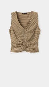 Mango top vion in khaki