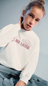 Mango sweatshirt hkcall in off white - Image 1