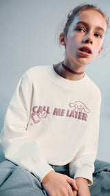 Mango sweatshirt hkcall in off white - Image 4