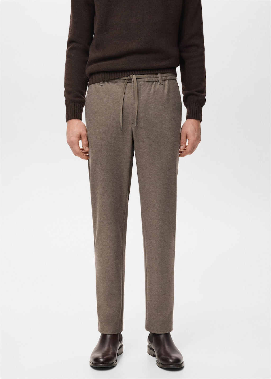 Mango trousers polar in tobacco - Image 1