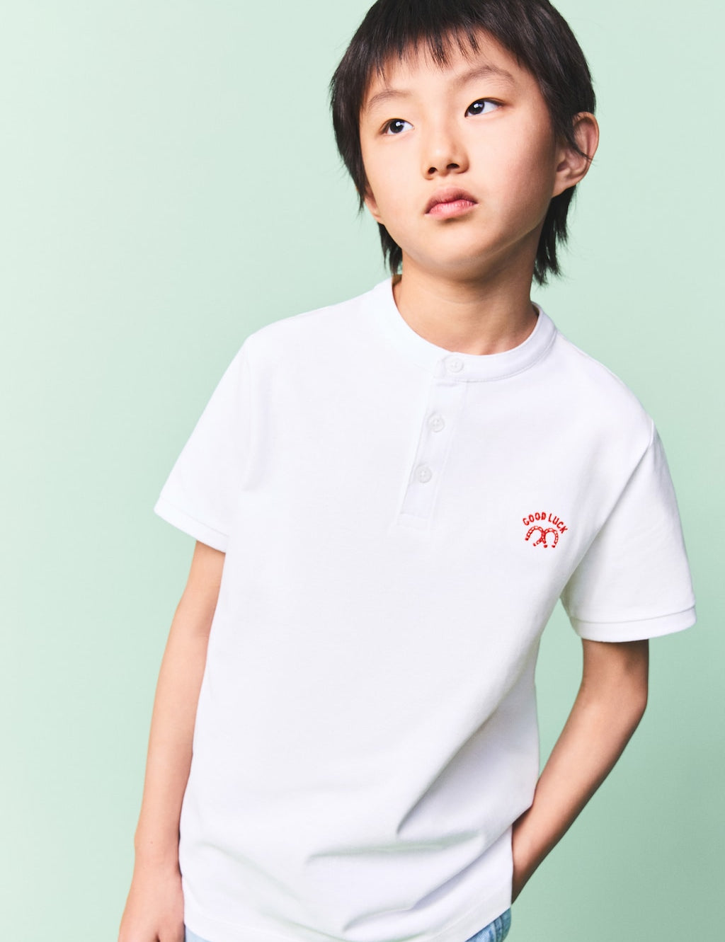 Mango poloshirt cyhanoi in white - Image 1