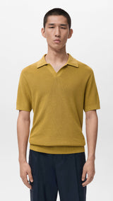 Mango poloshirt lino in color 19-002