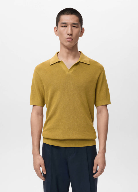 Mango poloshirt lino in color 19