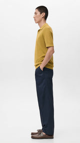 Mango poloshirt lino in color 19-008