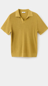 Mango poloshirt lino in color 19-021