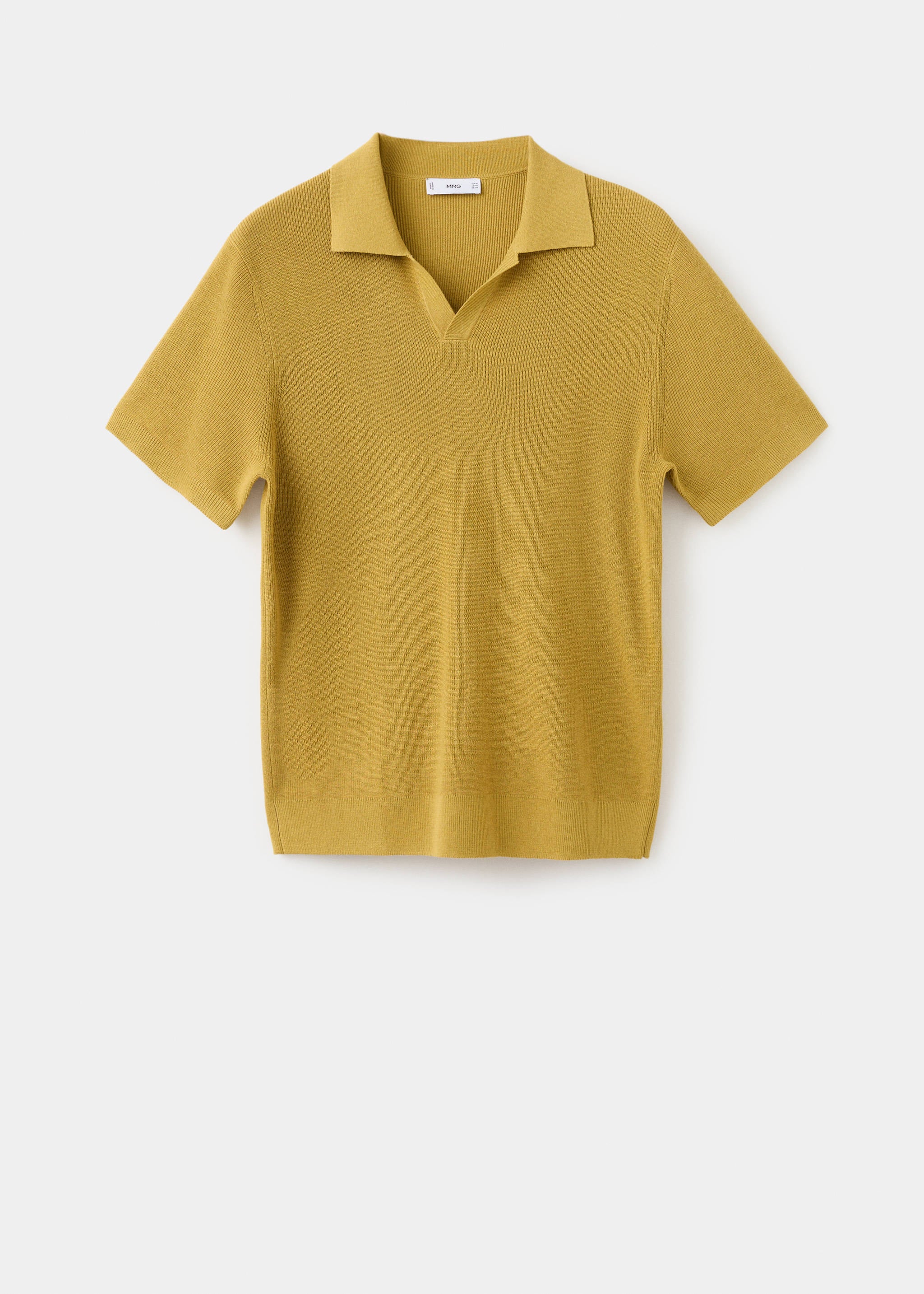 Mango poloshirt lino in color 19-021