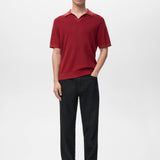 Mango poloshirt lino in red-001