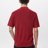 Mango poloshirt lino in red-003