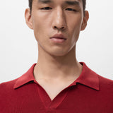 Mango poloshirt lino in red-004
