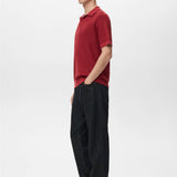 Mango poloshirt lino in red-008
