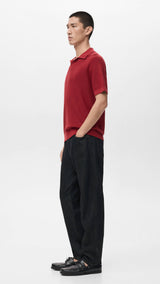 Mango poloshirt lino in red-008