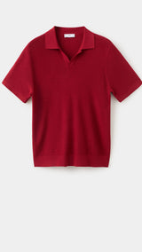 Mango poloshirt lino in red-021