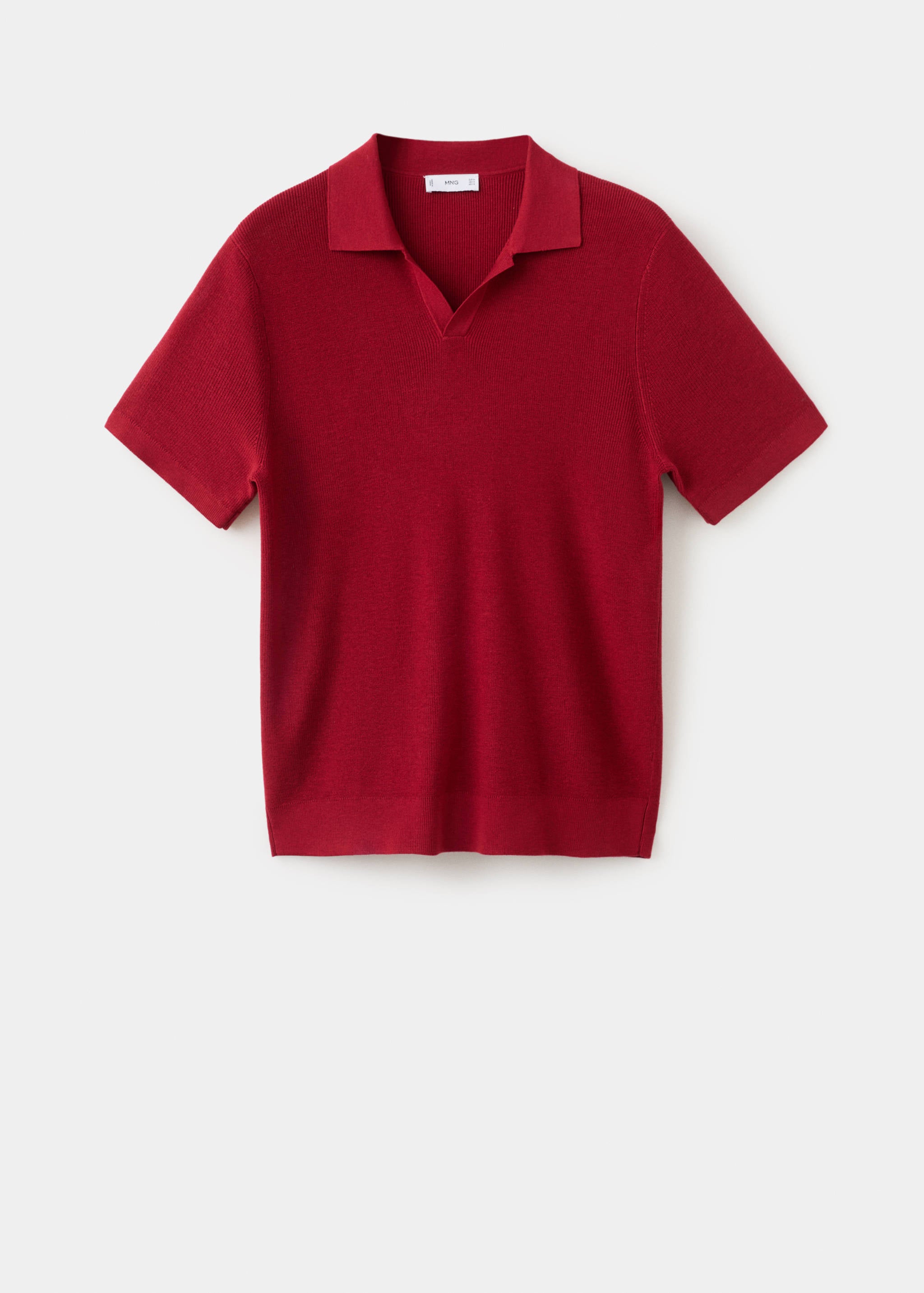 Mango poloshirt lino in red-021