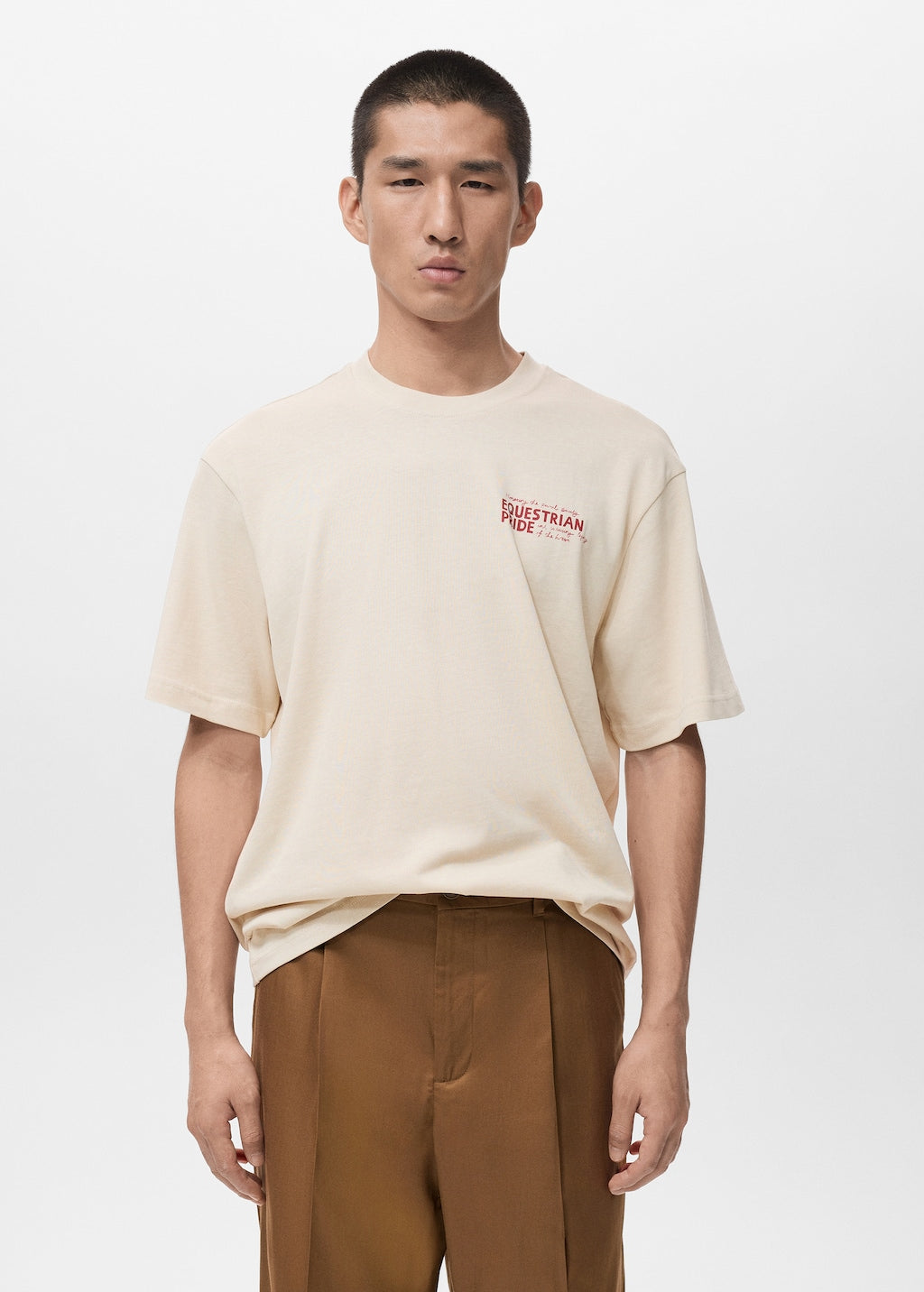 Mango t-shirt captainh in raw - Image 1