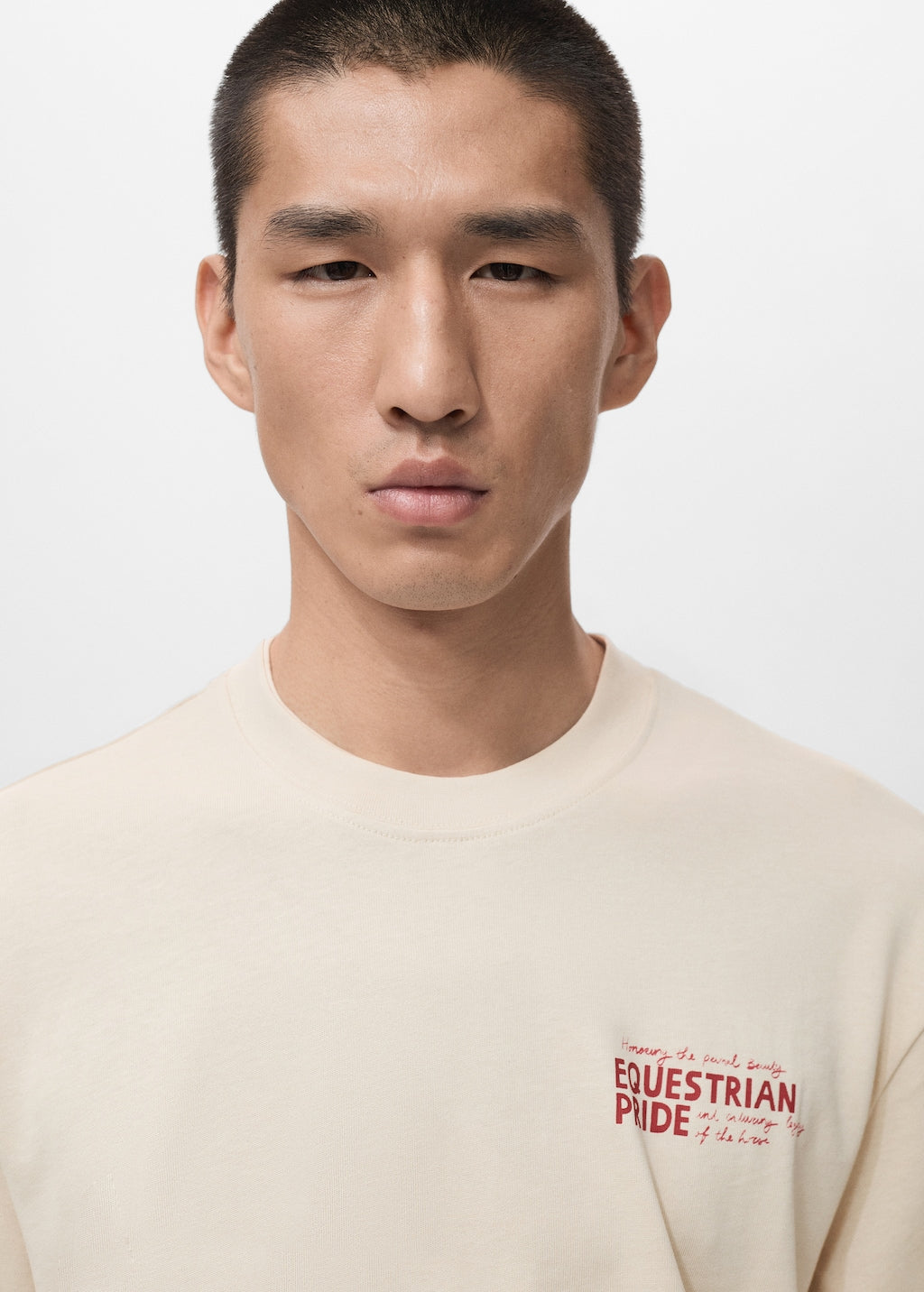Mango t-shirt captainh in raw - Image 4