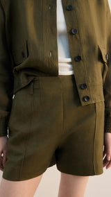 Mango shorts demi in khaki - Image 1