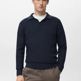 Mango poloshirt antiguas in navy-002