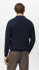 Mango poloshirt antiguas in navy-003