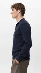 Mango poloshirt antiguas in navy-008