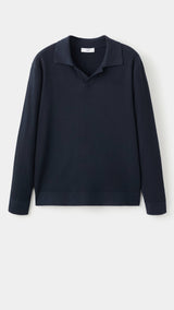 Mango poloshirt antiguas in navy-021