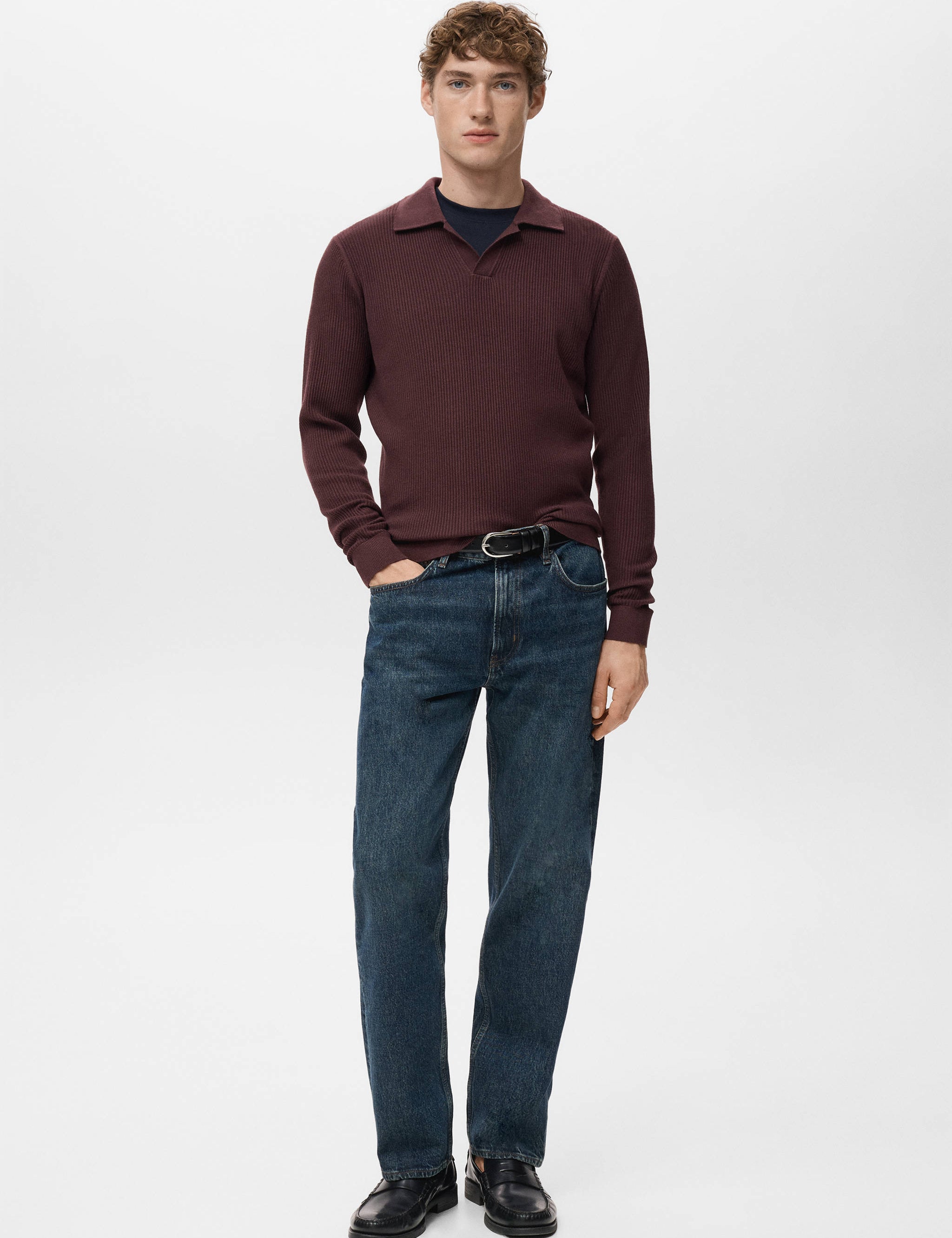 Mango poloshirt antiguas in eggplant-001