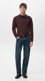 Mango poloshirt antiguas in eggplant-001