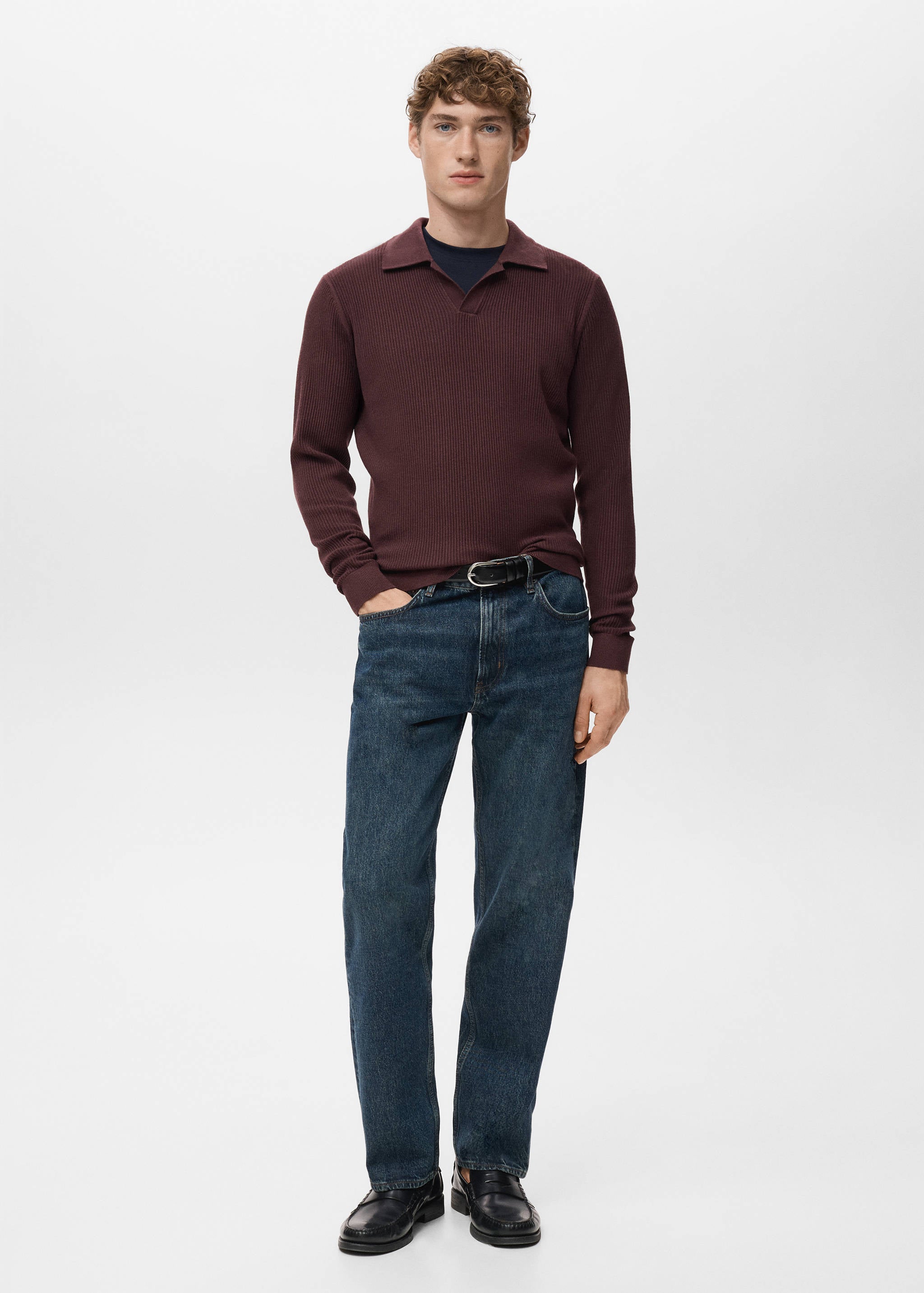 Mango poloshirt antiguas in eggplant-001