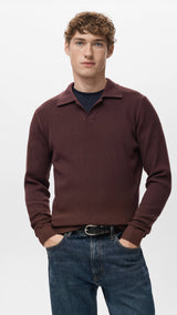 Mango poloshirt antiguas in eggplant-002
