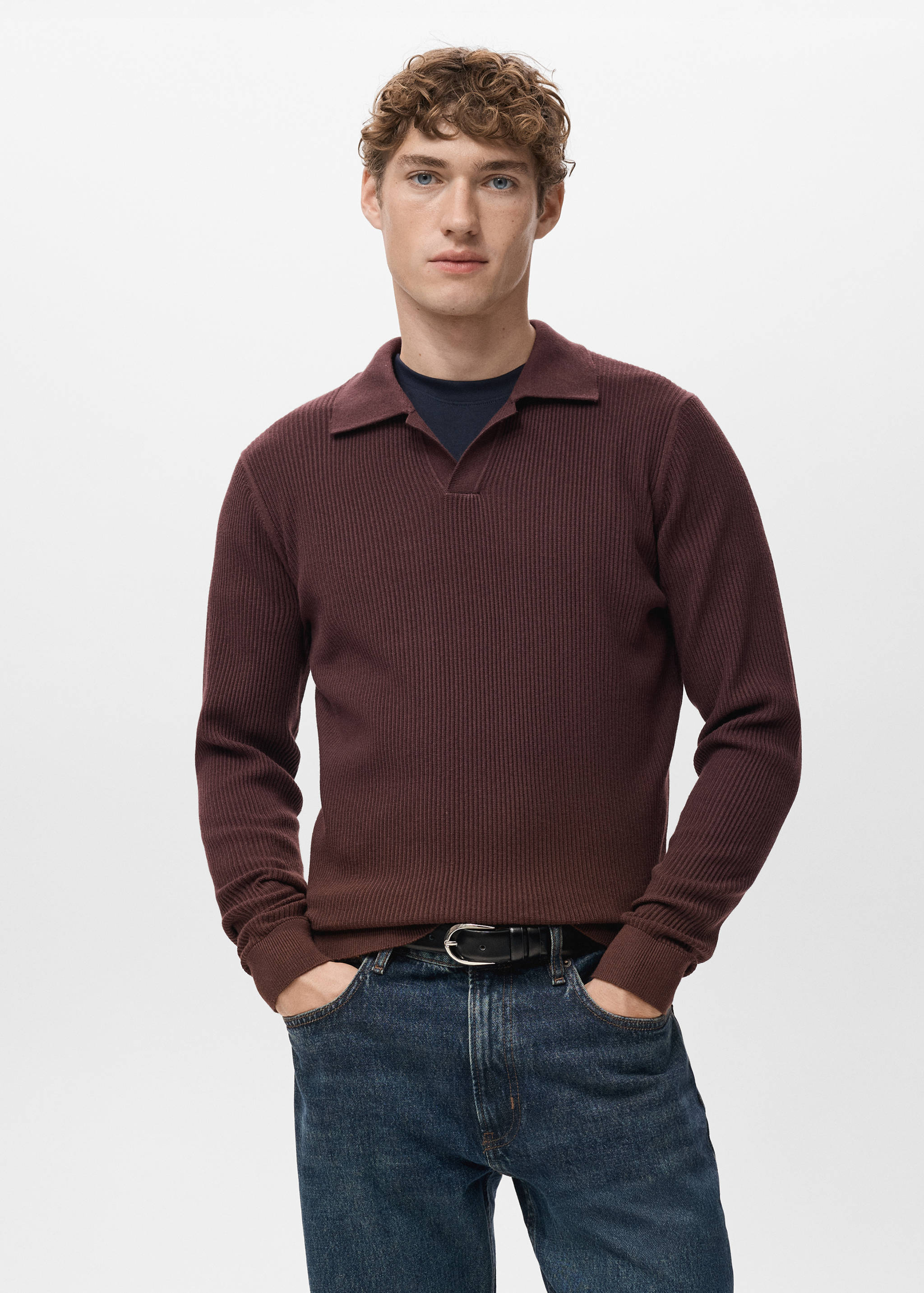 Mango poloshirt antiguas in eggplant-002