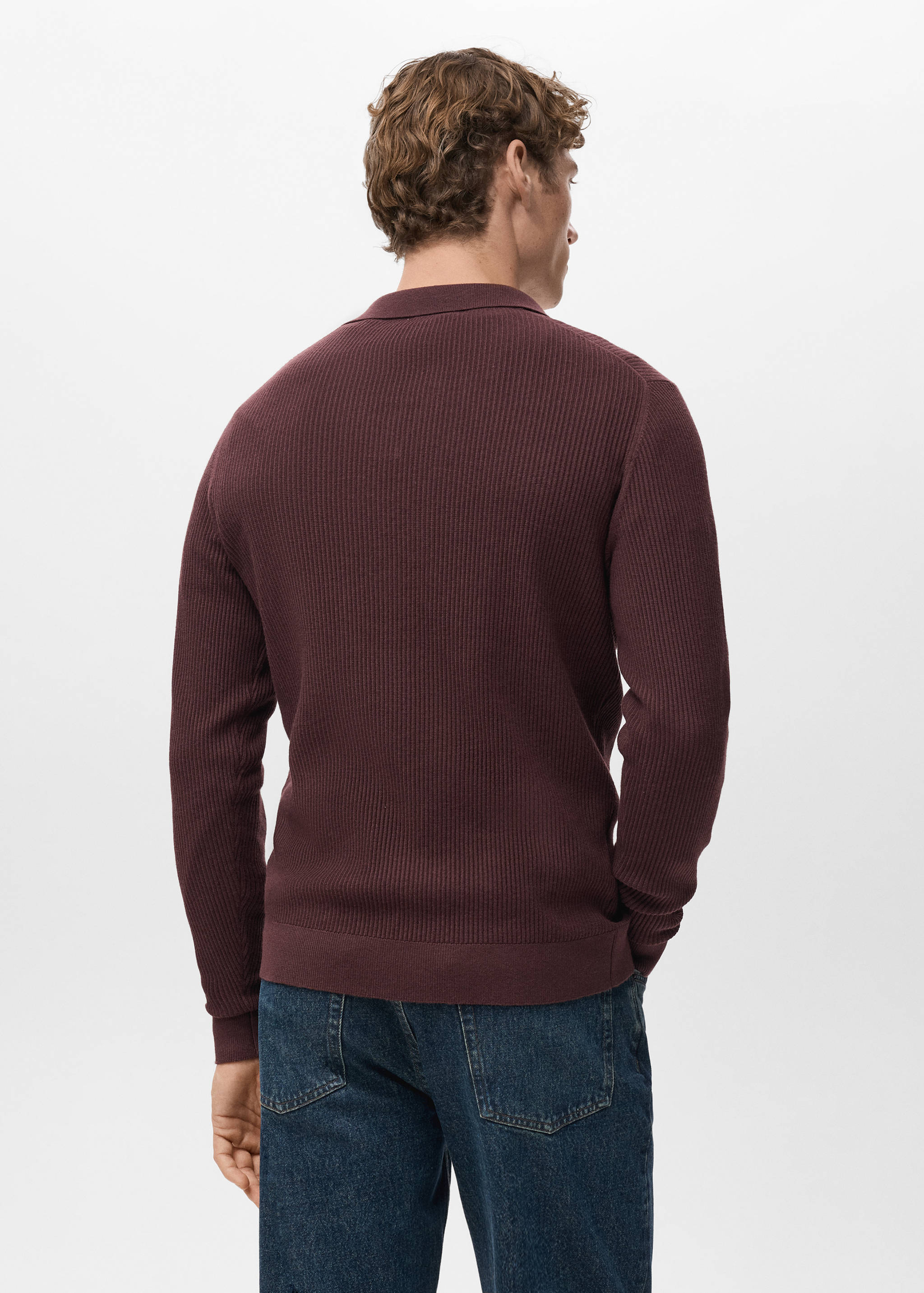 Mango poloshirt antiguas in eggplant-003