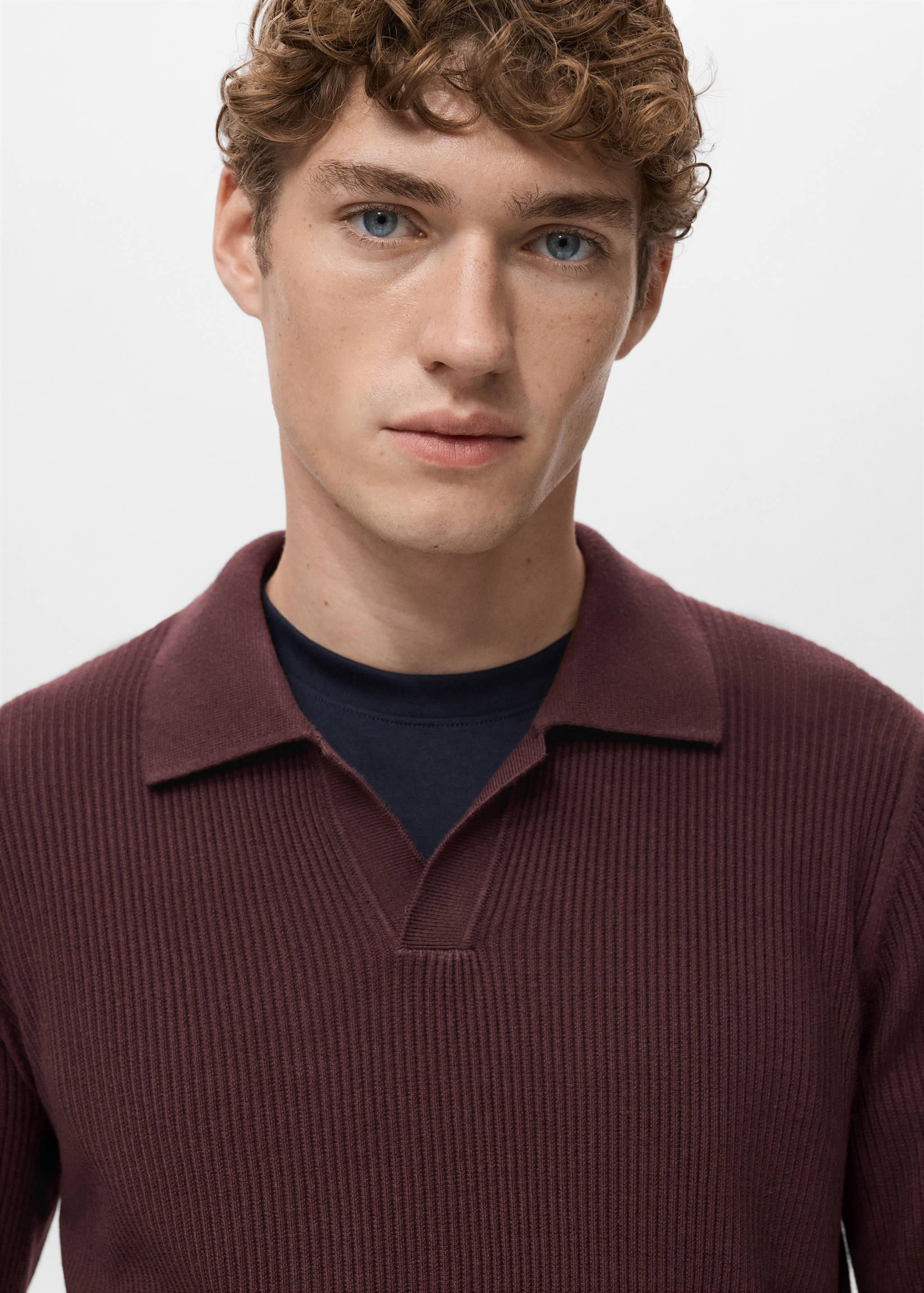 Mango poloshirt antiguas in eggplant-004