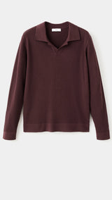 Mango poloshirt antiguas in eggplant-021
