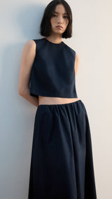 Mango top poppy in navy-002