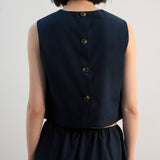Mango top poppy in navy-003